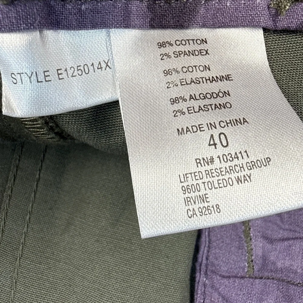 LRG Mens True Straight Fit Chino Pants Olive Green Size 40 NWT
